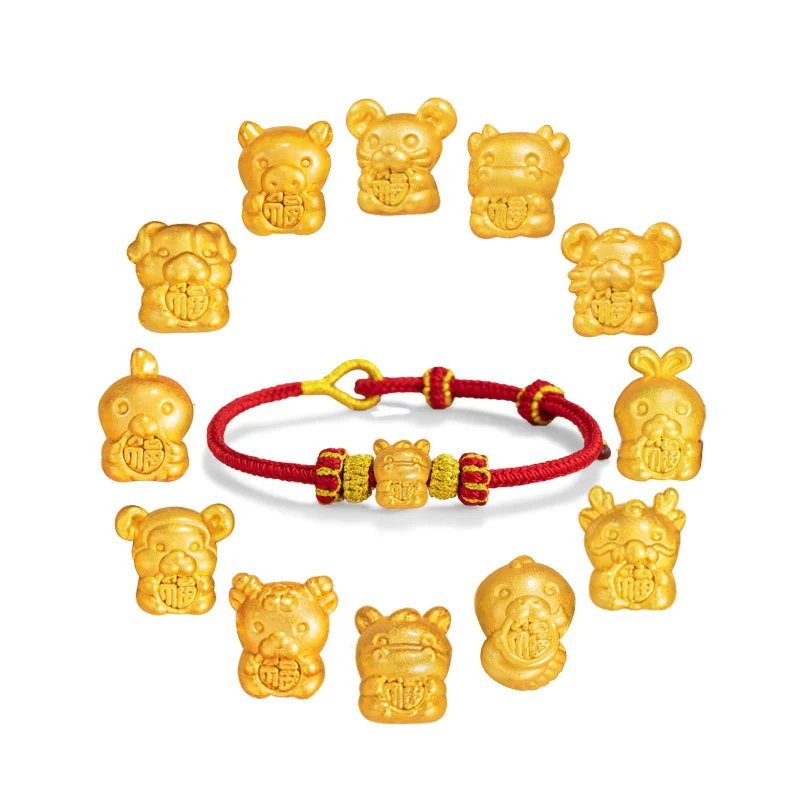 Fire Goat 2027 Zodiac Fortune Bead Red Cord Bracelet - Image 5