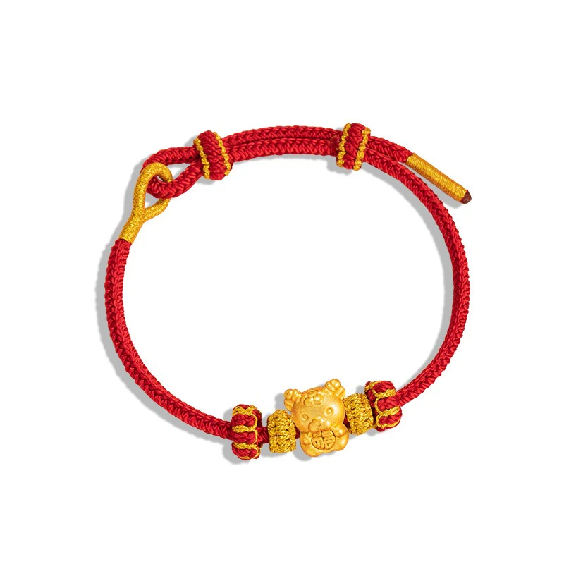 Fire Goat 2027 Zodiac Fortune Bead Red Cord Bracelet - Image 6