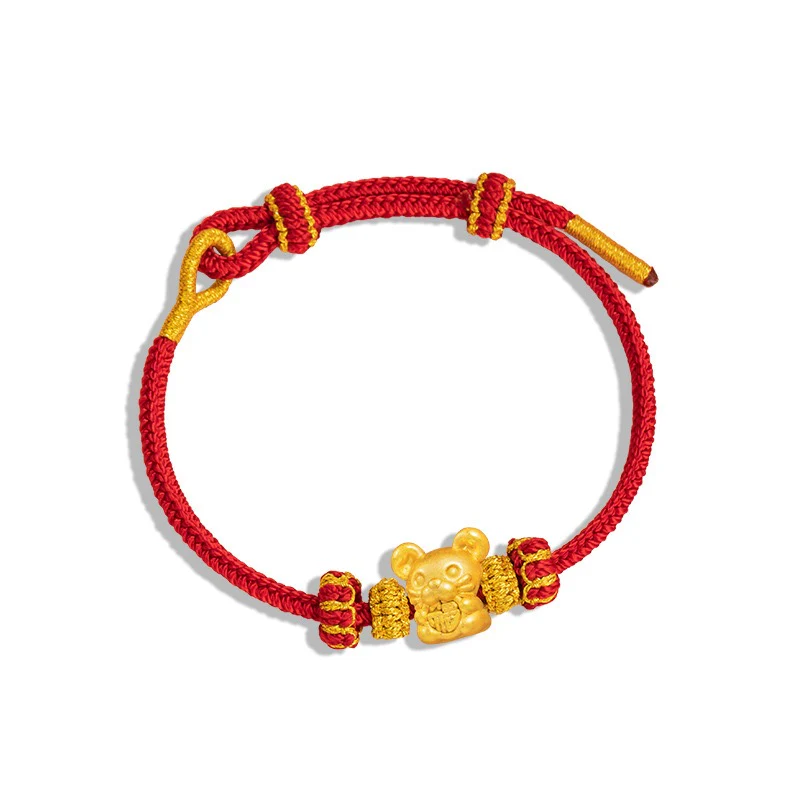Fire Goat 2027 Zodiac Fortune Bead Red Cord Bracelet - Image 7
