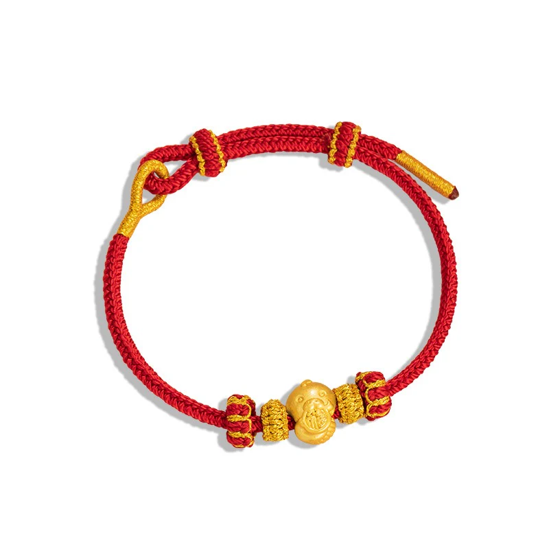 Fire Goat 2027 Zodiac Fortune Bead Red Cord Bracelet - Image 9