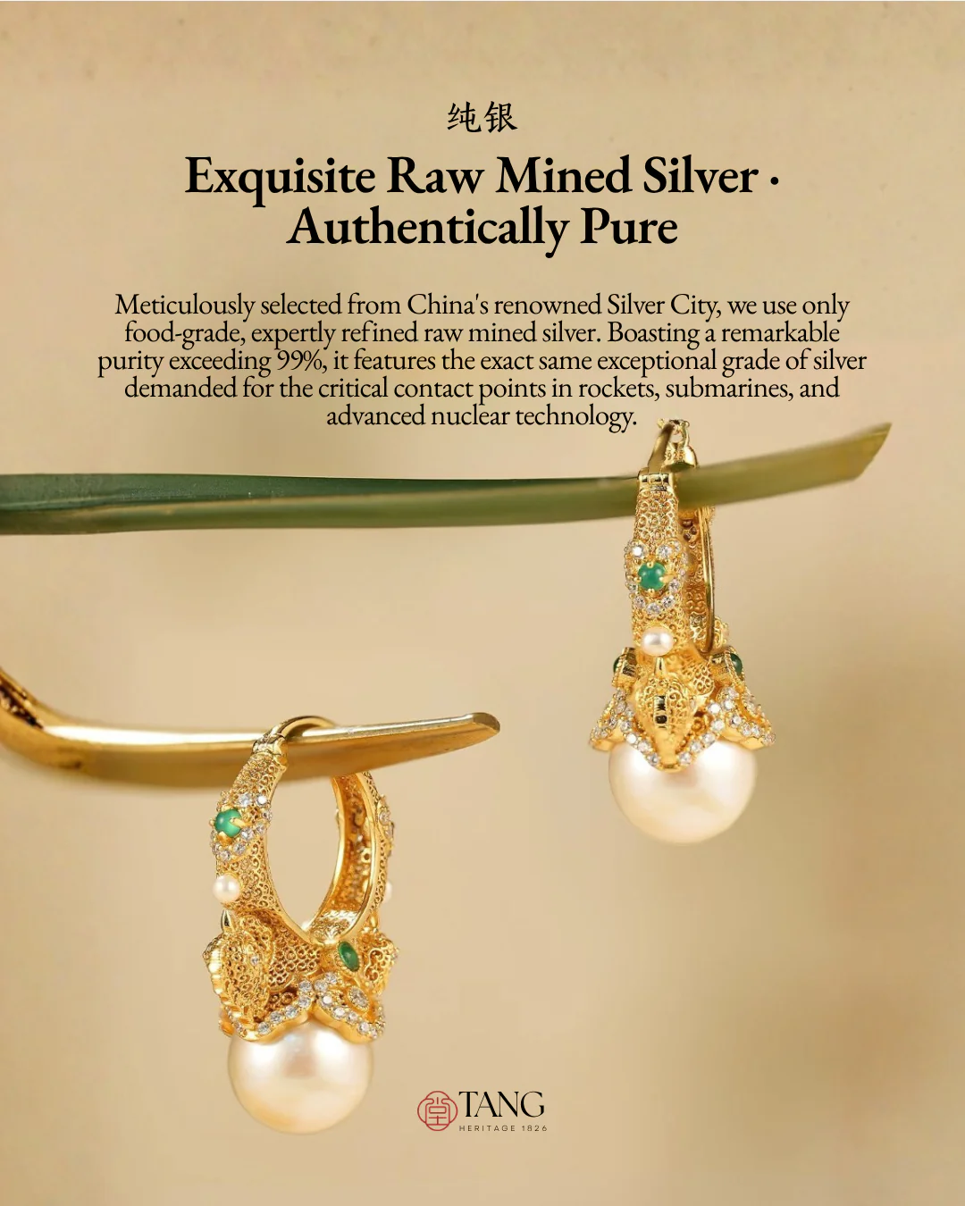 Gold Vermeil Double Phoenix Pearl Earrings - Image 12
