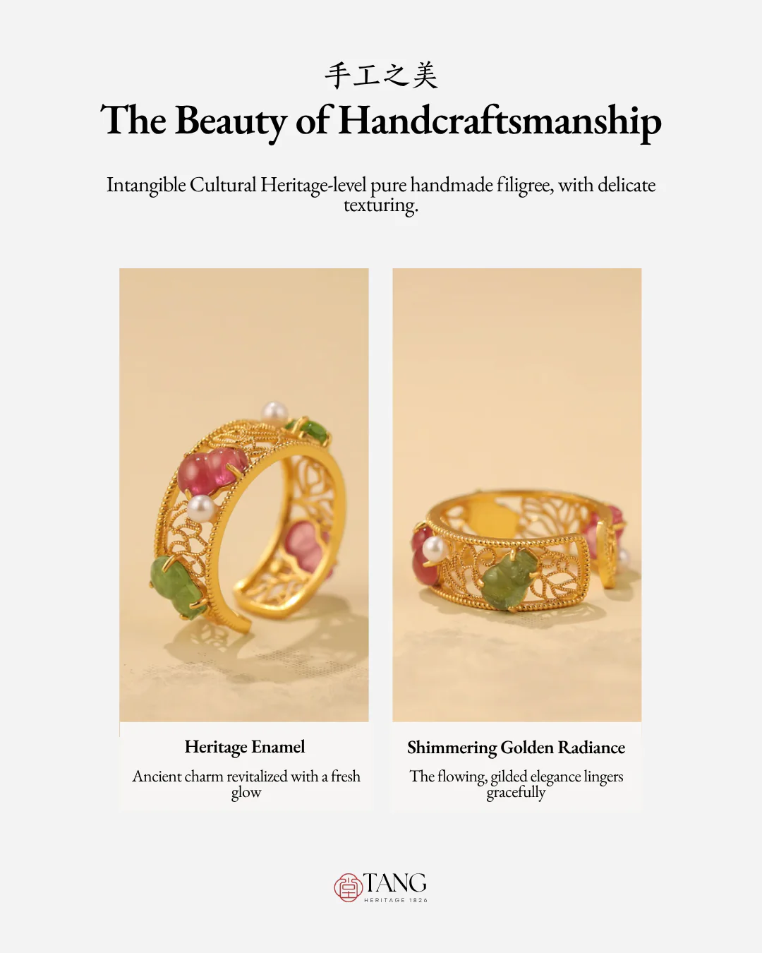 Gold Vermeil Gourd Pearl Ring - Image 6