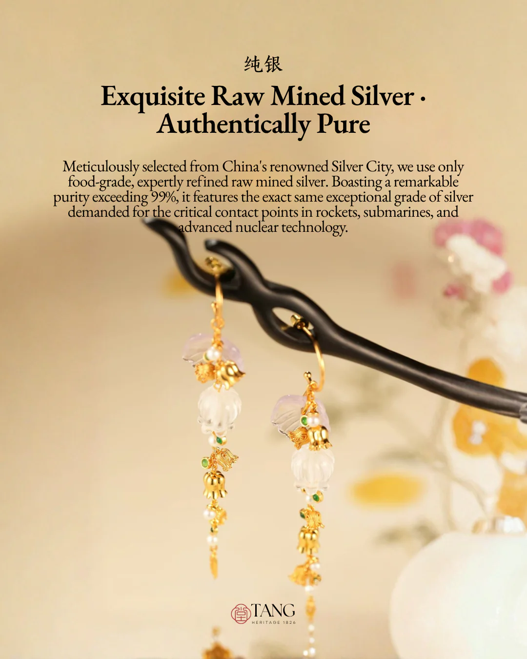 Gold Vermeil Lily of the Valley Bell Drop Earrings - Image 11
