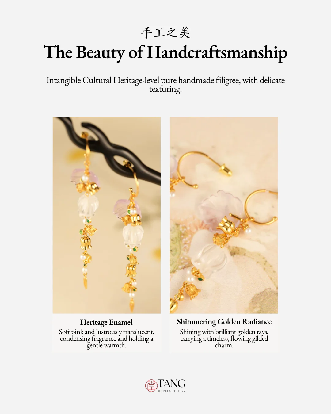 Gold Vermeil Lily of the Valley Bell Drop Earrings - Image 6