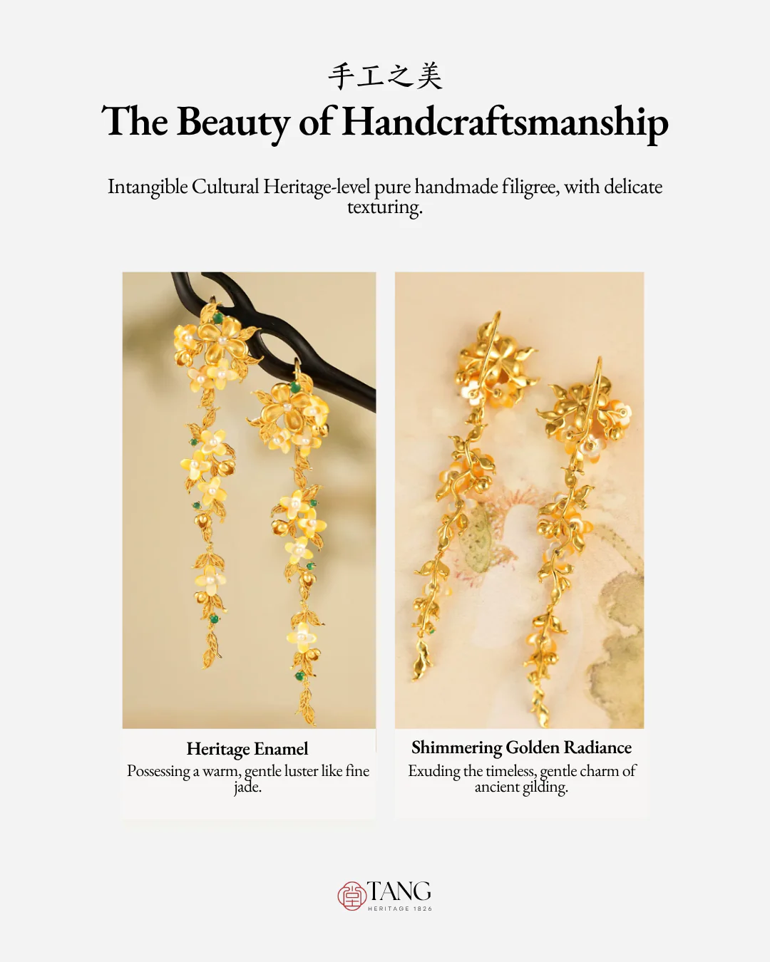 Gold Vermeil Osmanthus Bloom Drop Earrings - Image 6