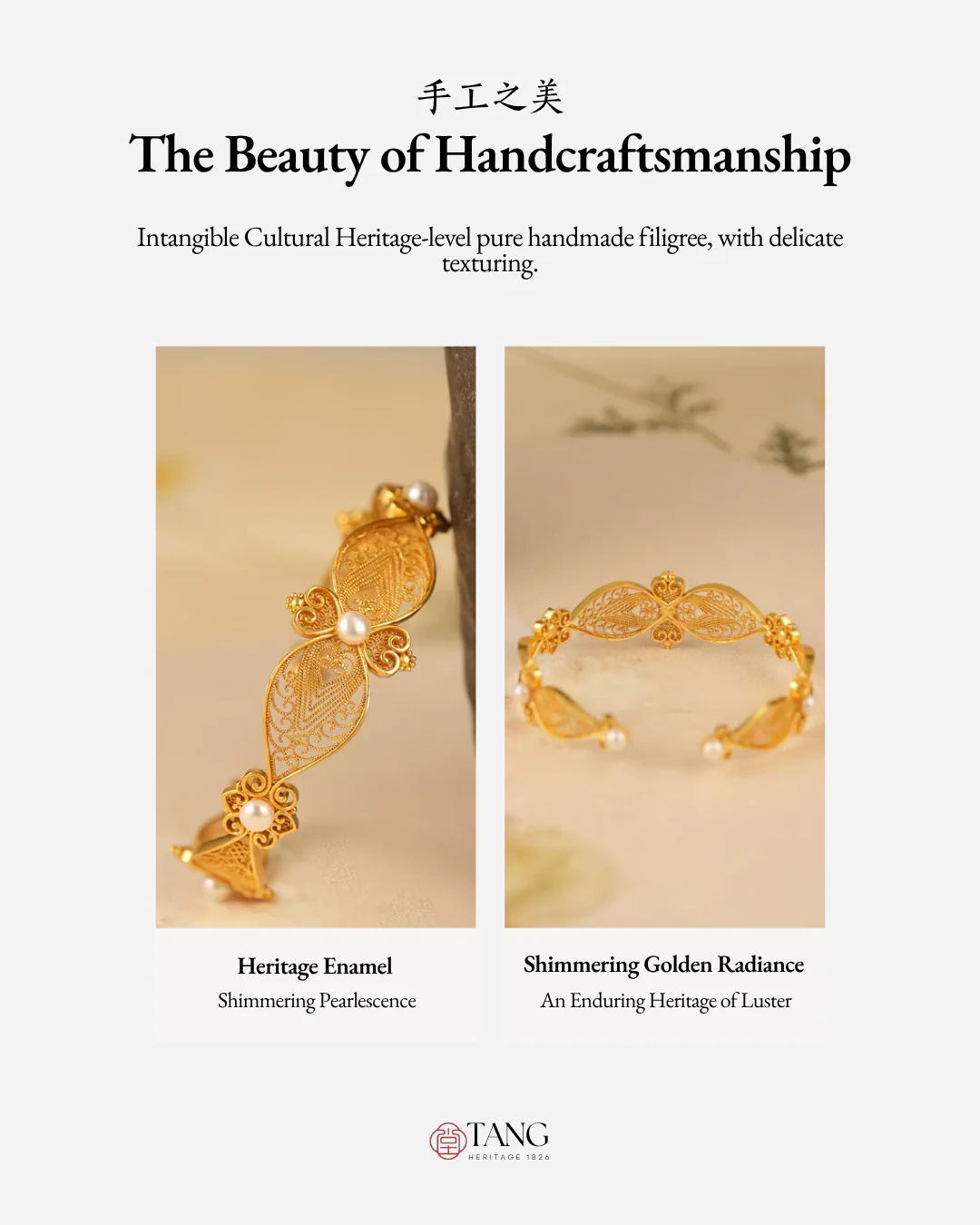 Gold Vermeil Pearl Whispers Cuff - Image 6