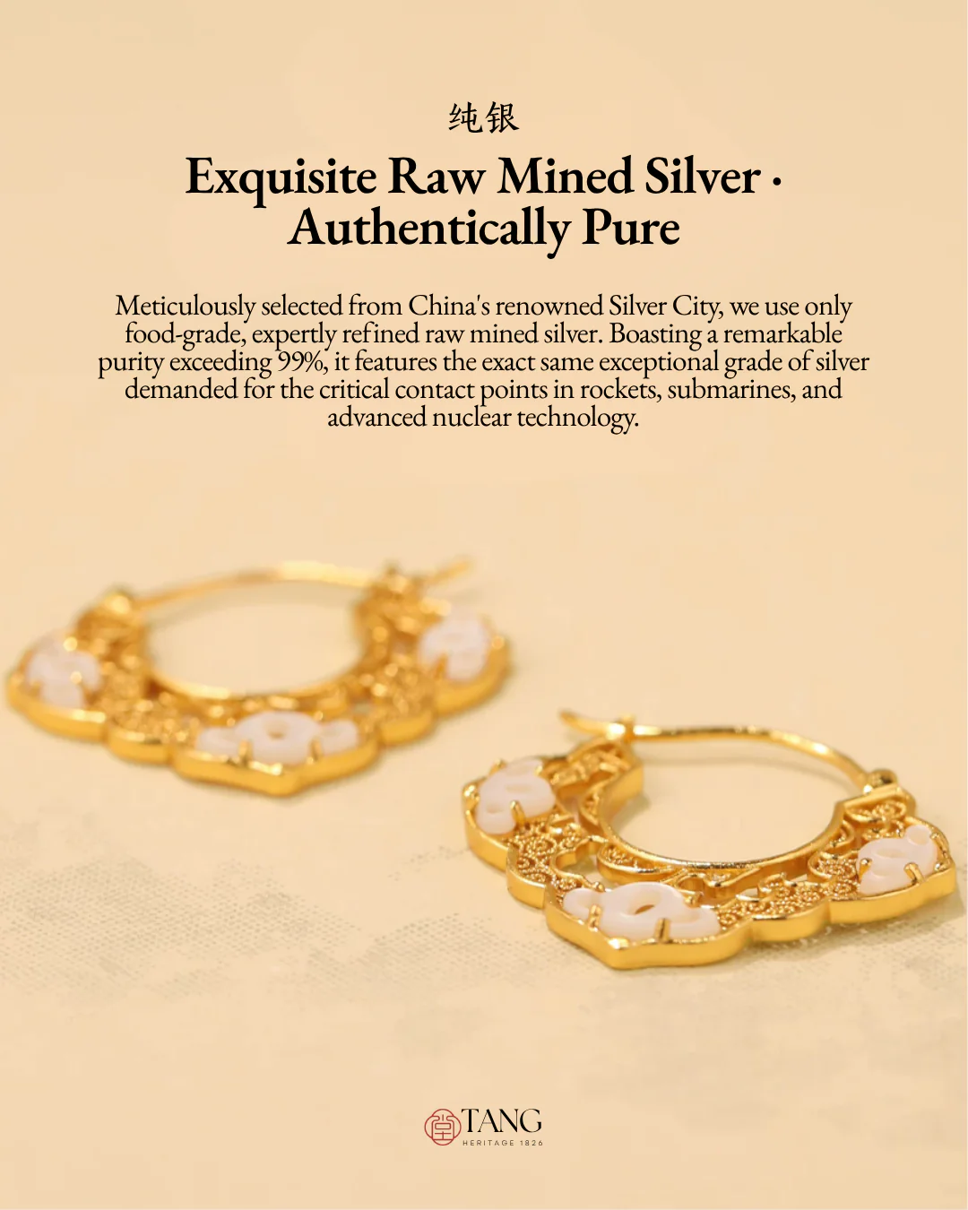 Gold Vermeil Ruyi Cloud Hoop Earrings - Image 13