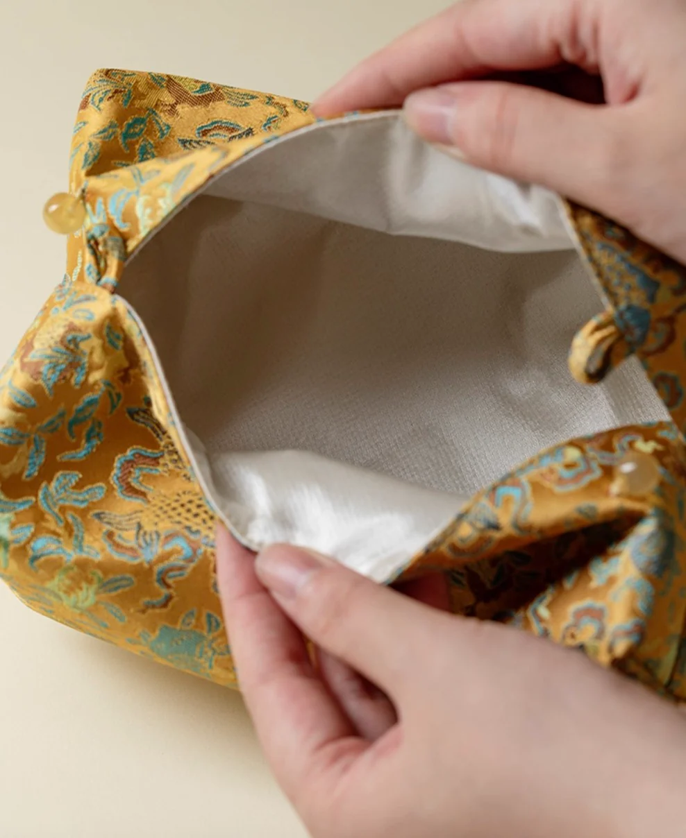 Golden Carp Brocade Tissue Holder - Image 4