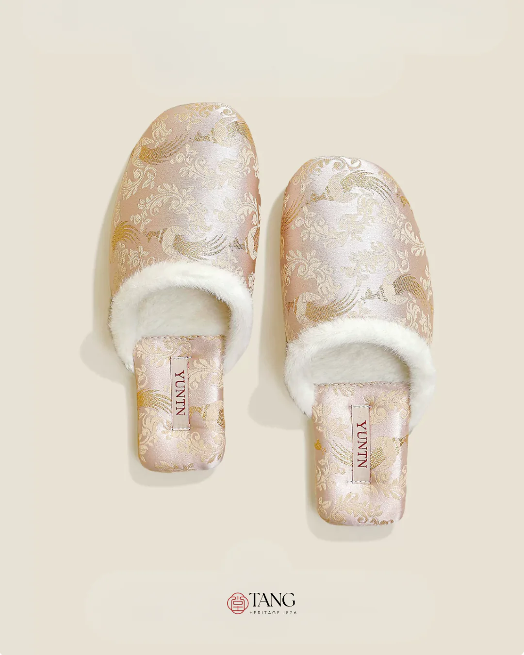 Golden Peacock Luxury Satin Women Indoor Slipper - Image 2