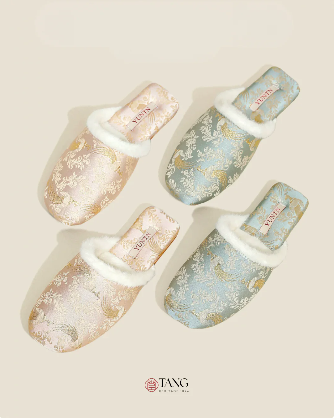 Golden Peacock Luxury Satin Women Indoor Slipper - Image 5