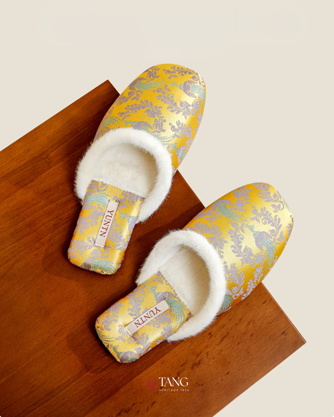 Golden Peacock Luxury Satin Women Indoor Slipper - Image 6