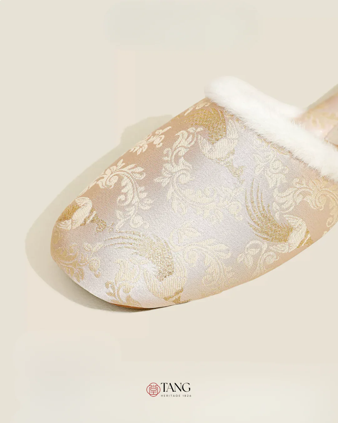 Golden Peacock Luxury Satin Women Indoor Slipper - Image 8