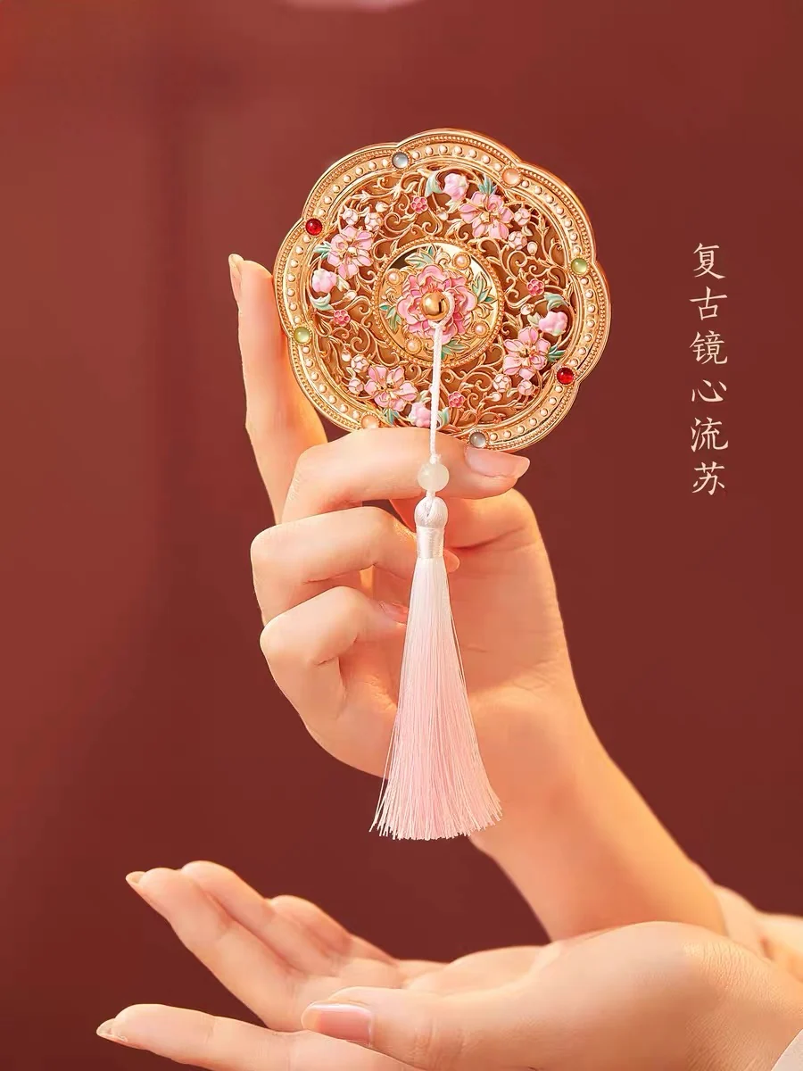 Golden Peony Treasure Pocket Mirror - Image 4