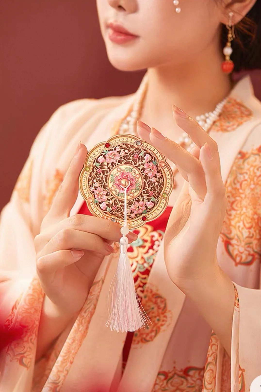 Golden Peony Treasure Pocket Mirror - Image 6