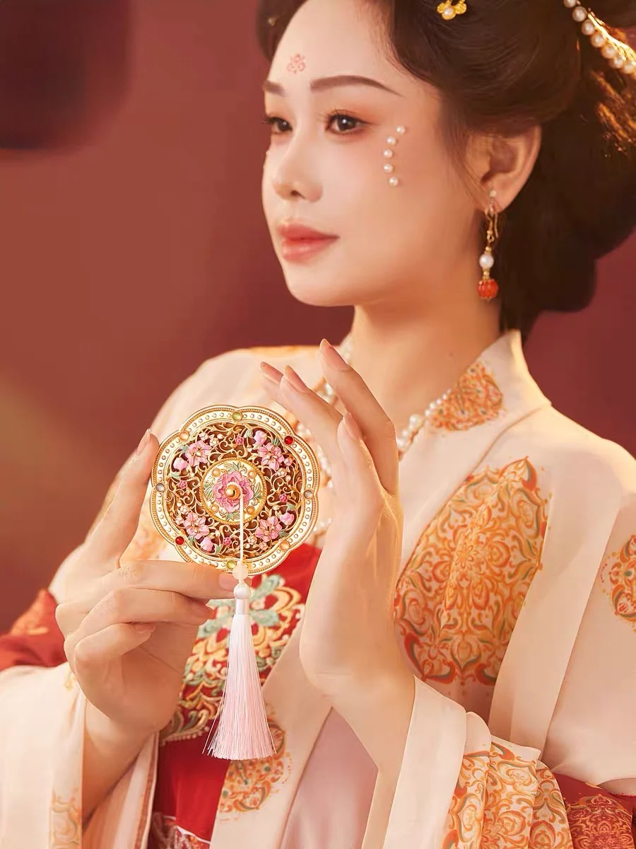 Golden Peony Treasure Pocket Mirror - Image 7