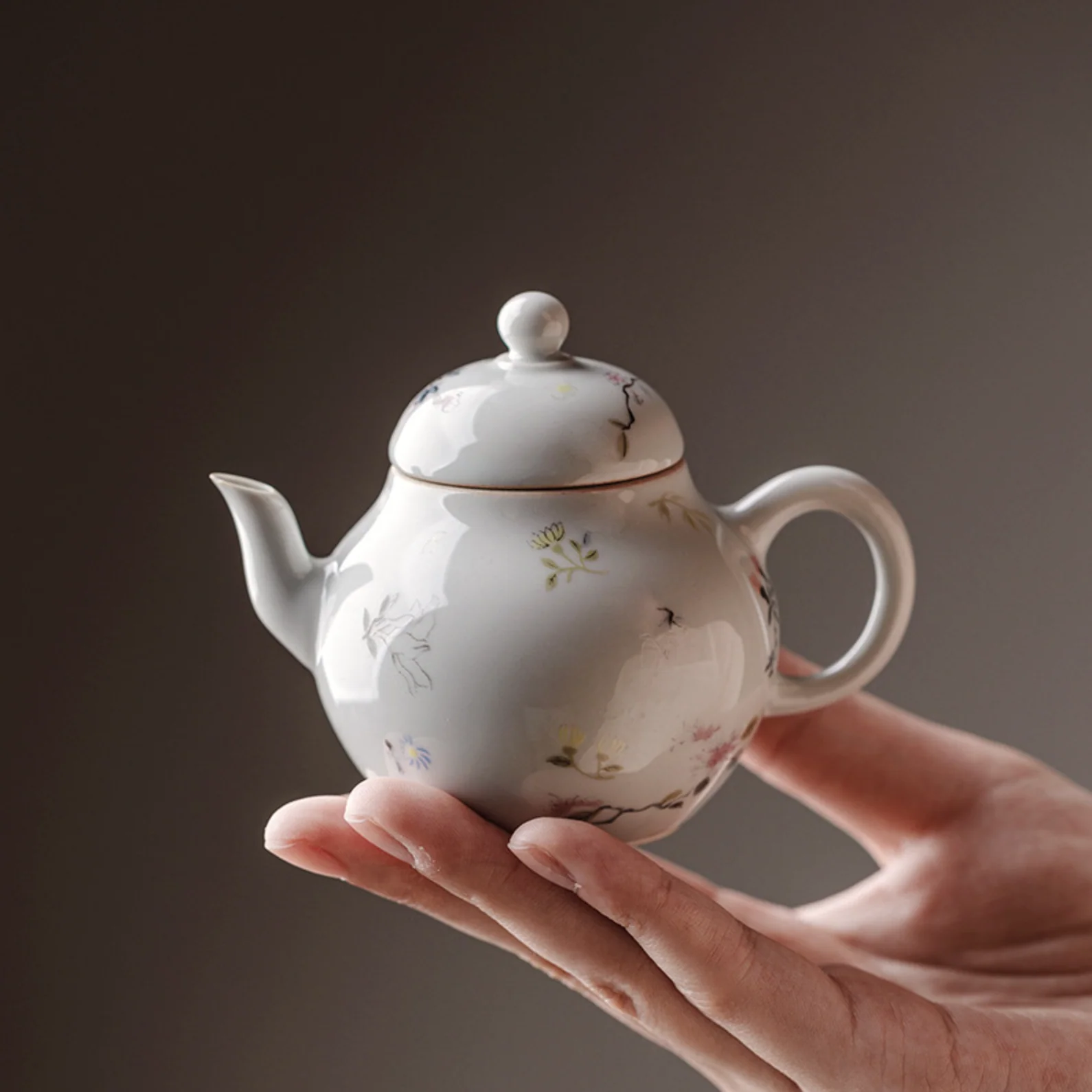 Gu Qing Small Floral Tea Pot - Image 3