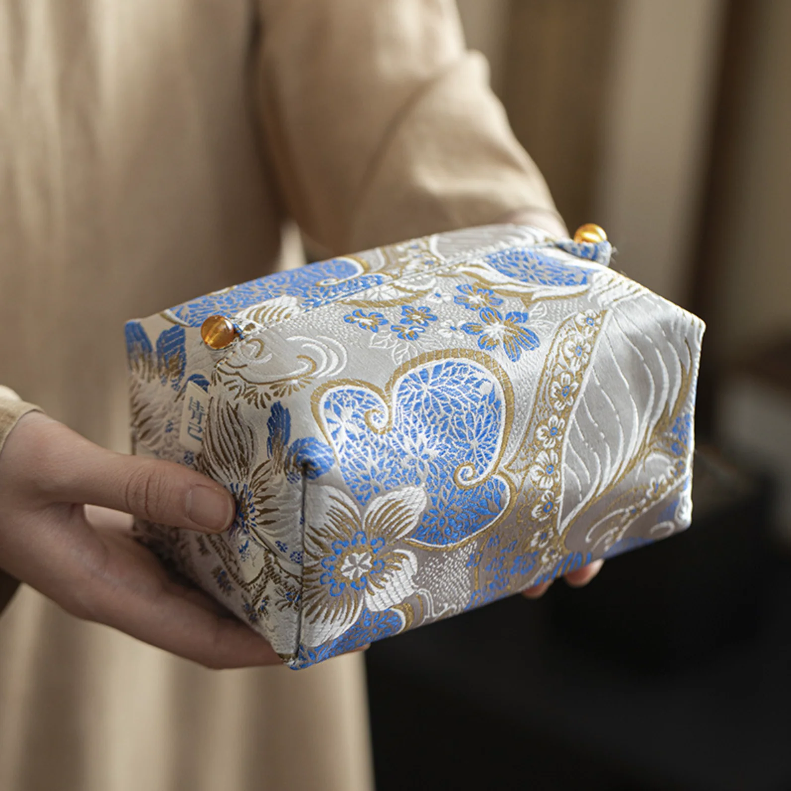 Handcrafted Embroidery Tissue Box - Image 8