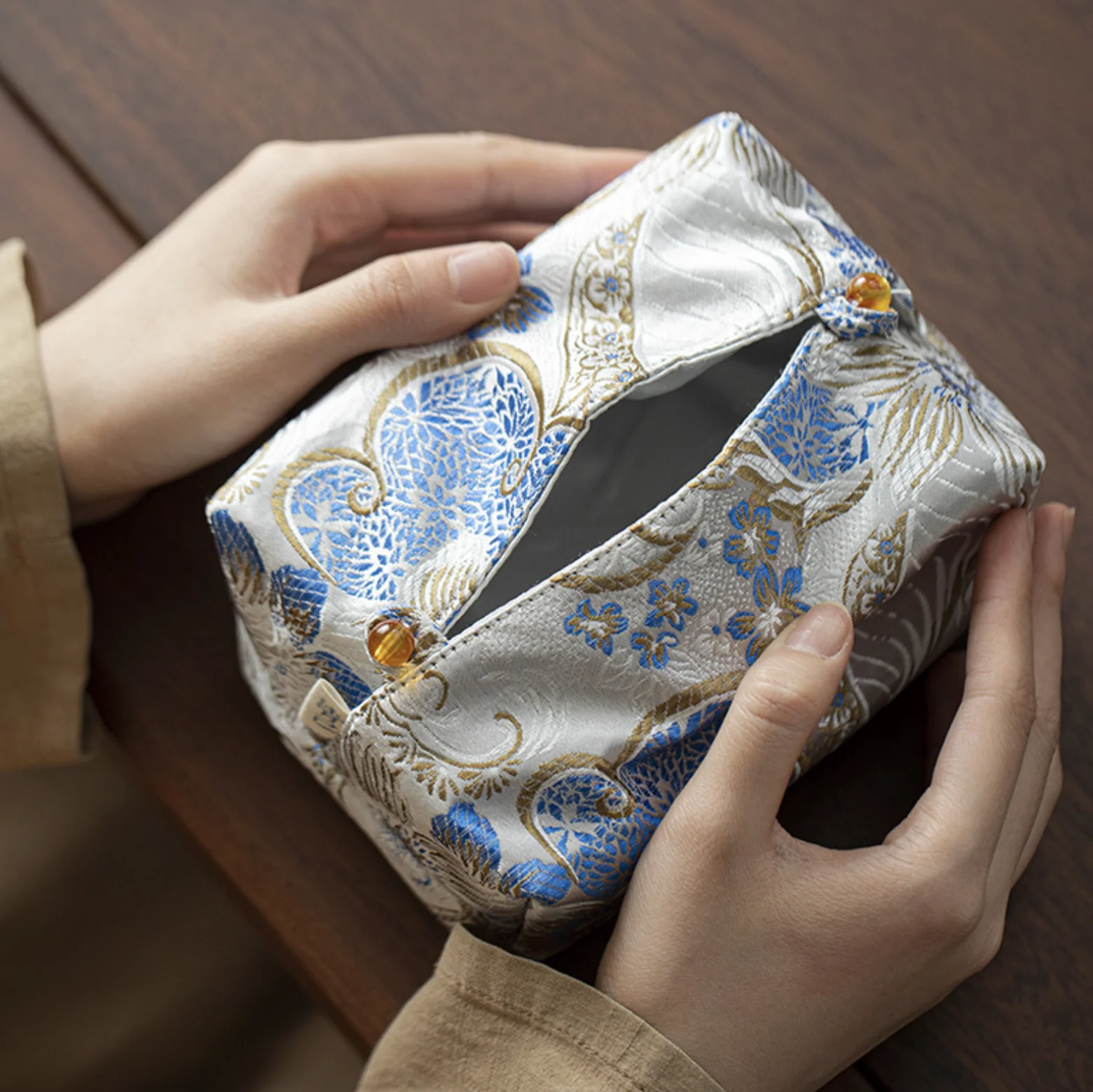Handcrafted Embroidery Tissue Box - Image 9
