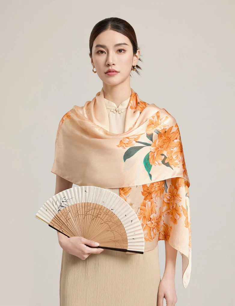 Harmony Glow Mulberry Silk Scarf (170x53cm) - Image 3