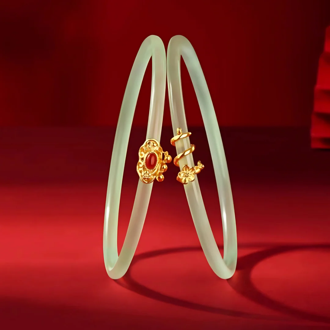 Imperial Ruyi Jade Duo Bangles