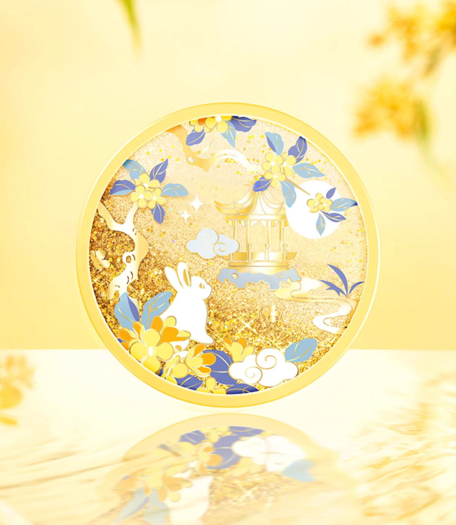 Jade Rabbit Glitter Quicksand Coasters Gift Set - Image 2
