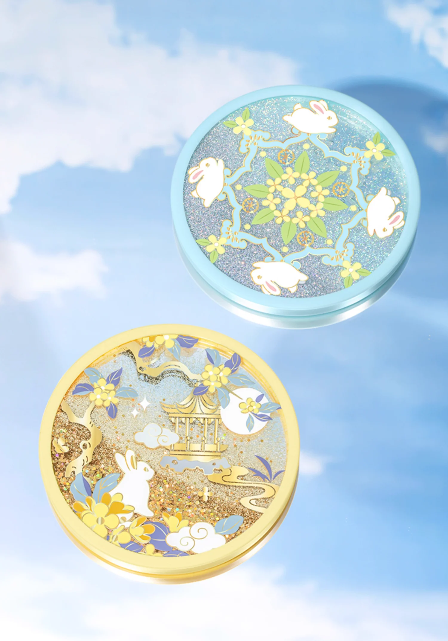 Jade Rabbit Glitter Quicksand Coasters Gift Set - Image 4