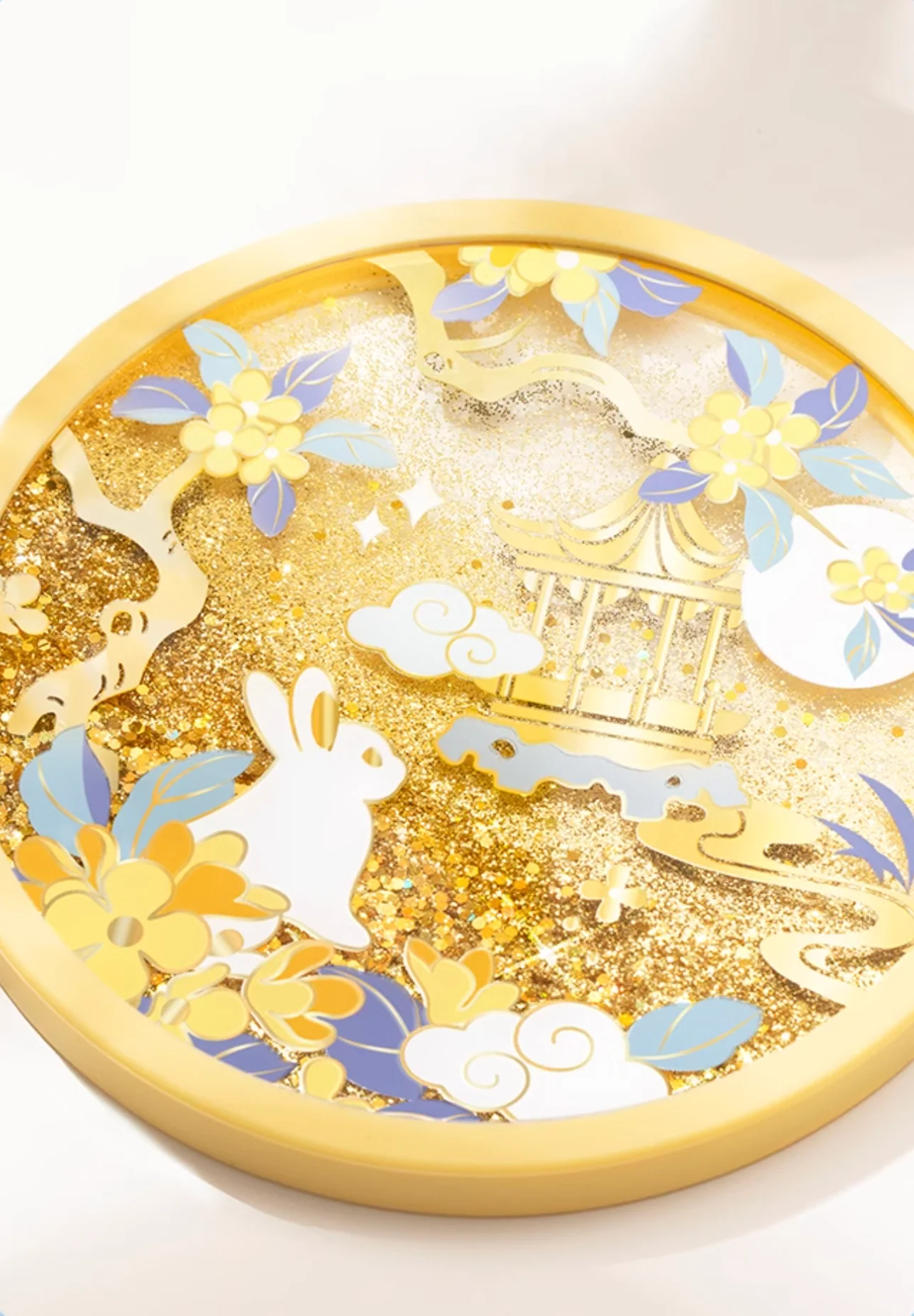 Jade Rabbit Glitter Quicksand Coasters Gift Set - Image 5