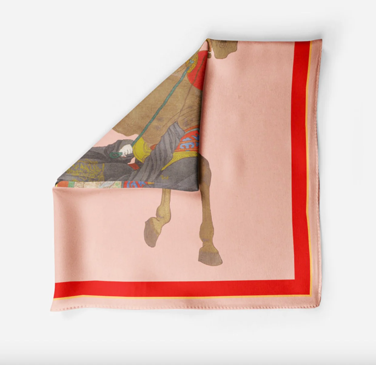 "Spring Outing of Lady Guoguo II" Heritage Artwork Satin Scarf - Image 3