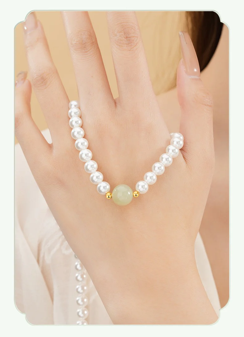 Luna Pearl Jade Jewellery Set - Image 6
