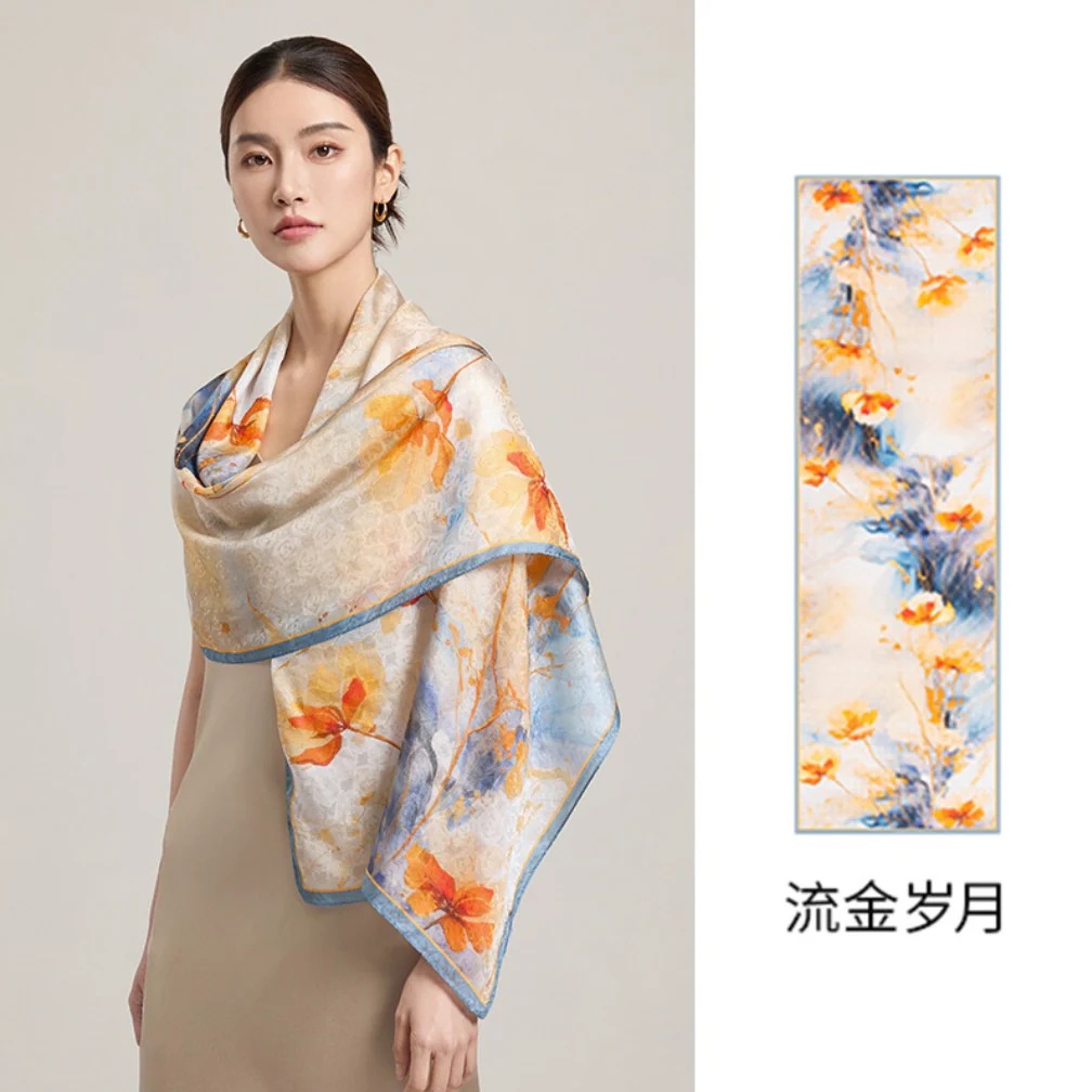 Moonlight Flow Mulberry Silk Scarf (170x53cm) - Image 2