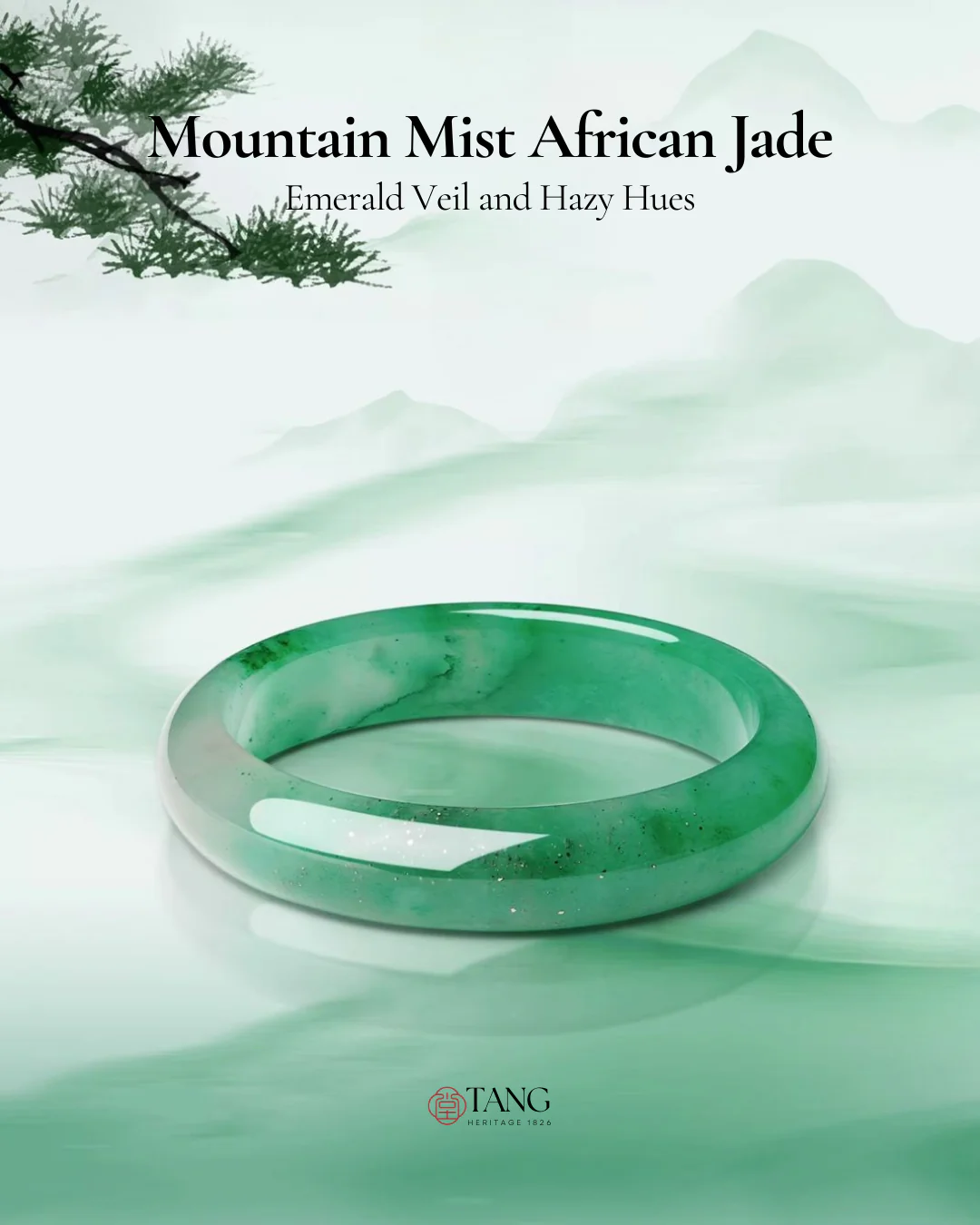 Mountain Mist African Jade Bangle - Image 2