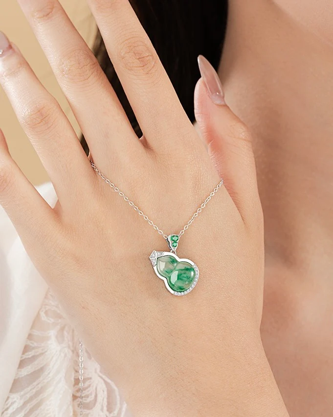 Mountain Mist African Jade Fortune Gourd Earrings - Image 10