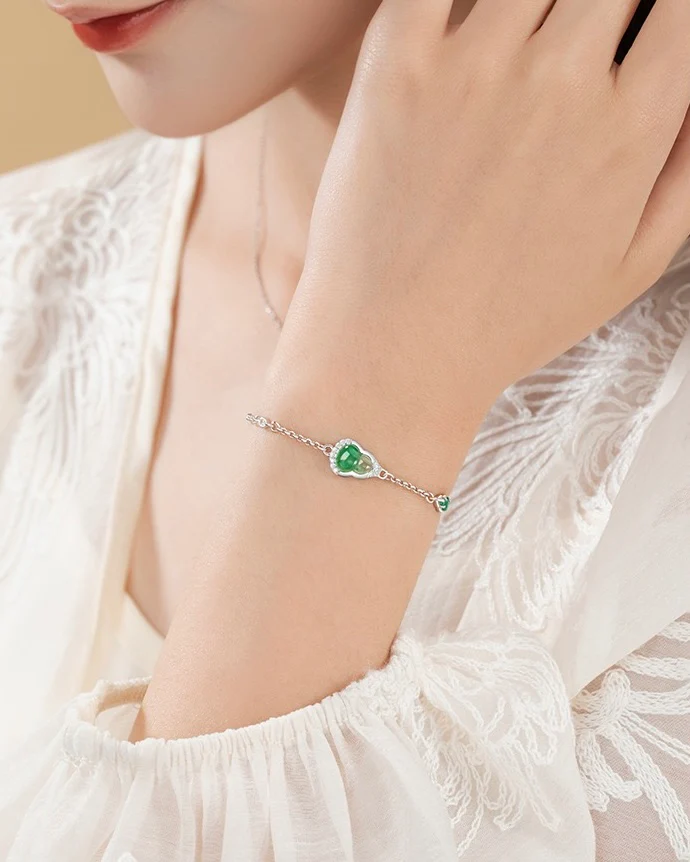 Mountain Mist African Jade Fortune Gourd Earrings - Image 18