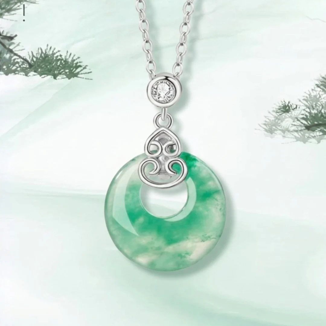 Mountain Mist African Jade Gourd Necklace