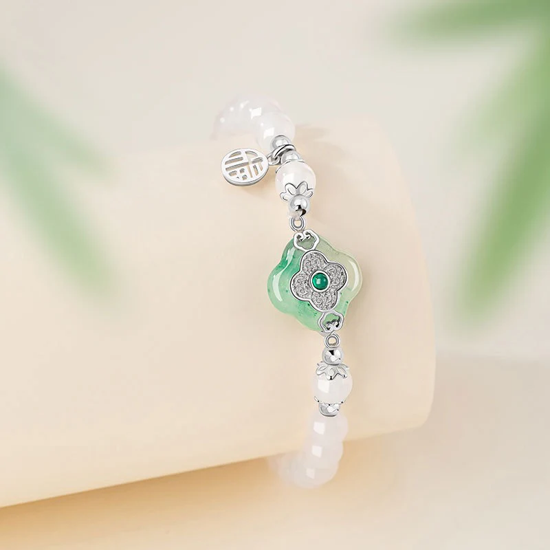 Mountain Mist African Jade Lucky Clover Jewellery Set - Image 3