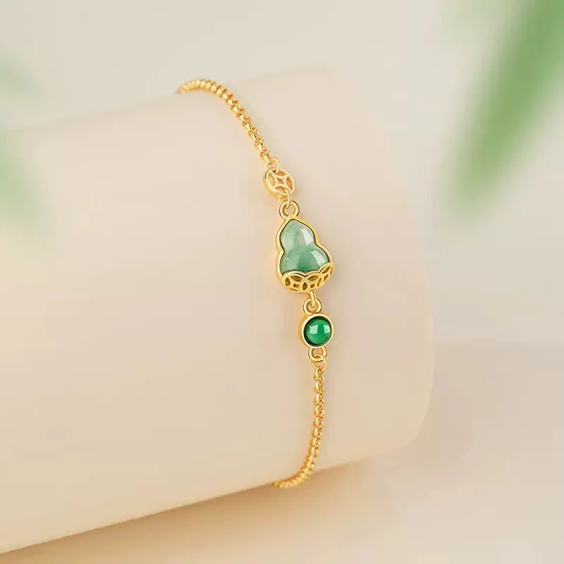 Mountain Mist African Jade Lucky Gourd Bracelet - Image 3
