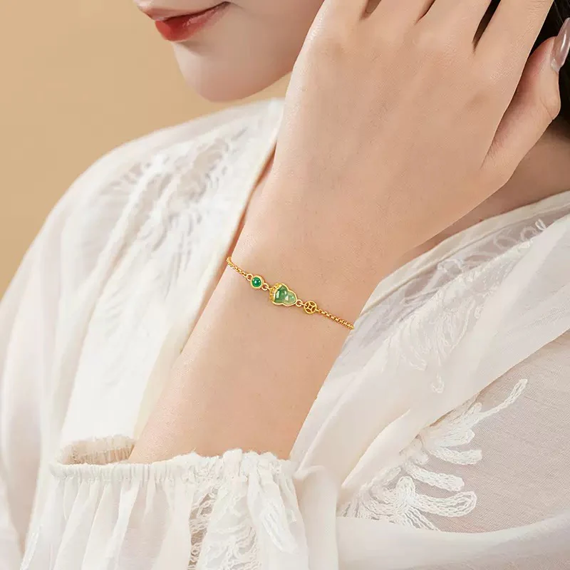 Mountain Mist African Jade Lucky Gourd Bracelet - Image 5