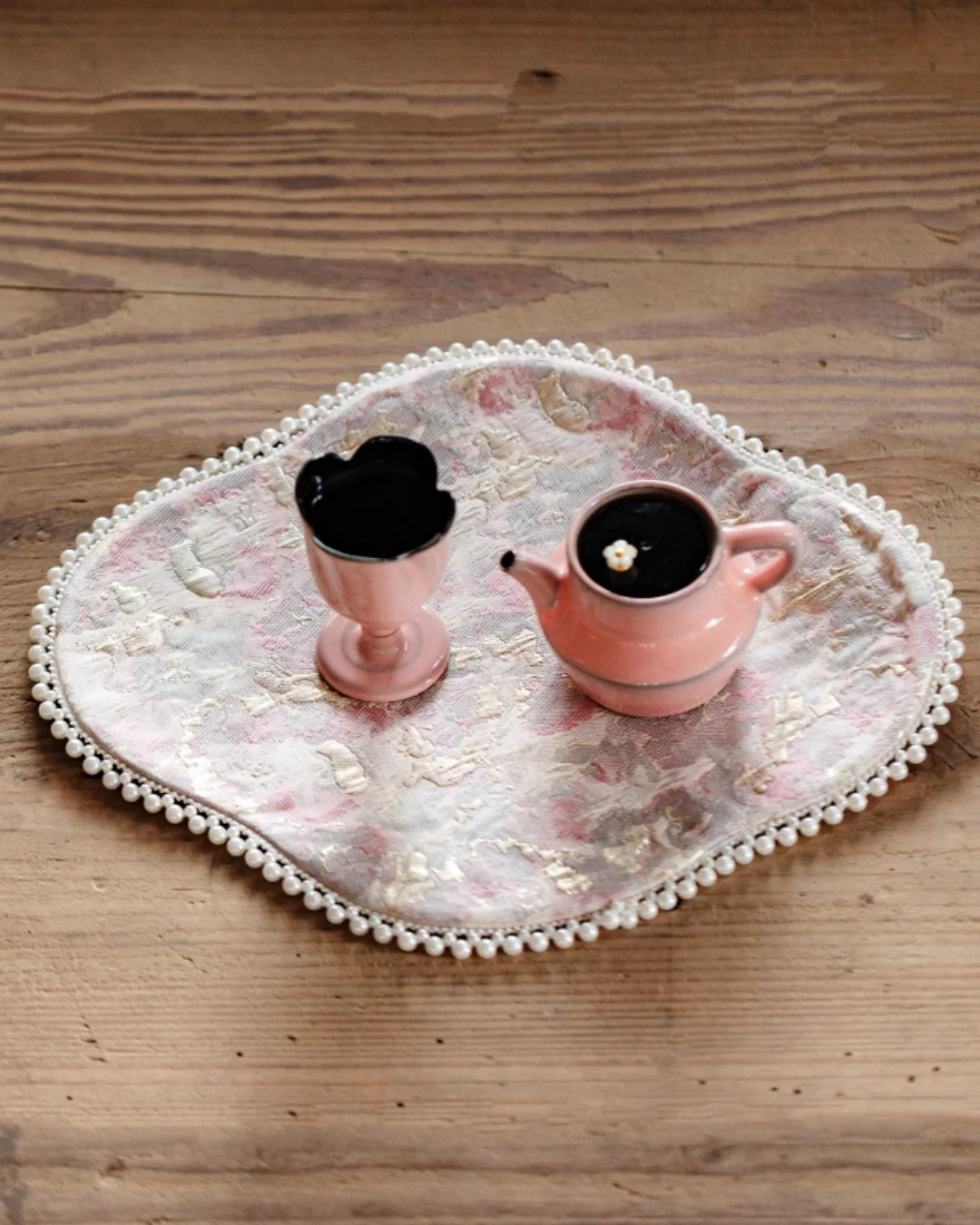 Peach Blossom Trace Tea Mat - Image 2