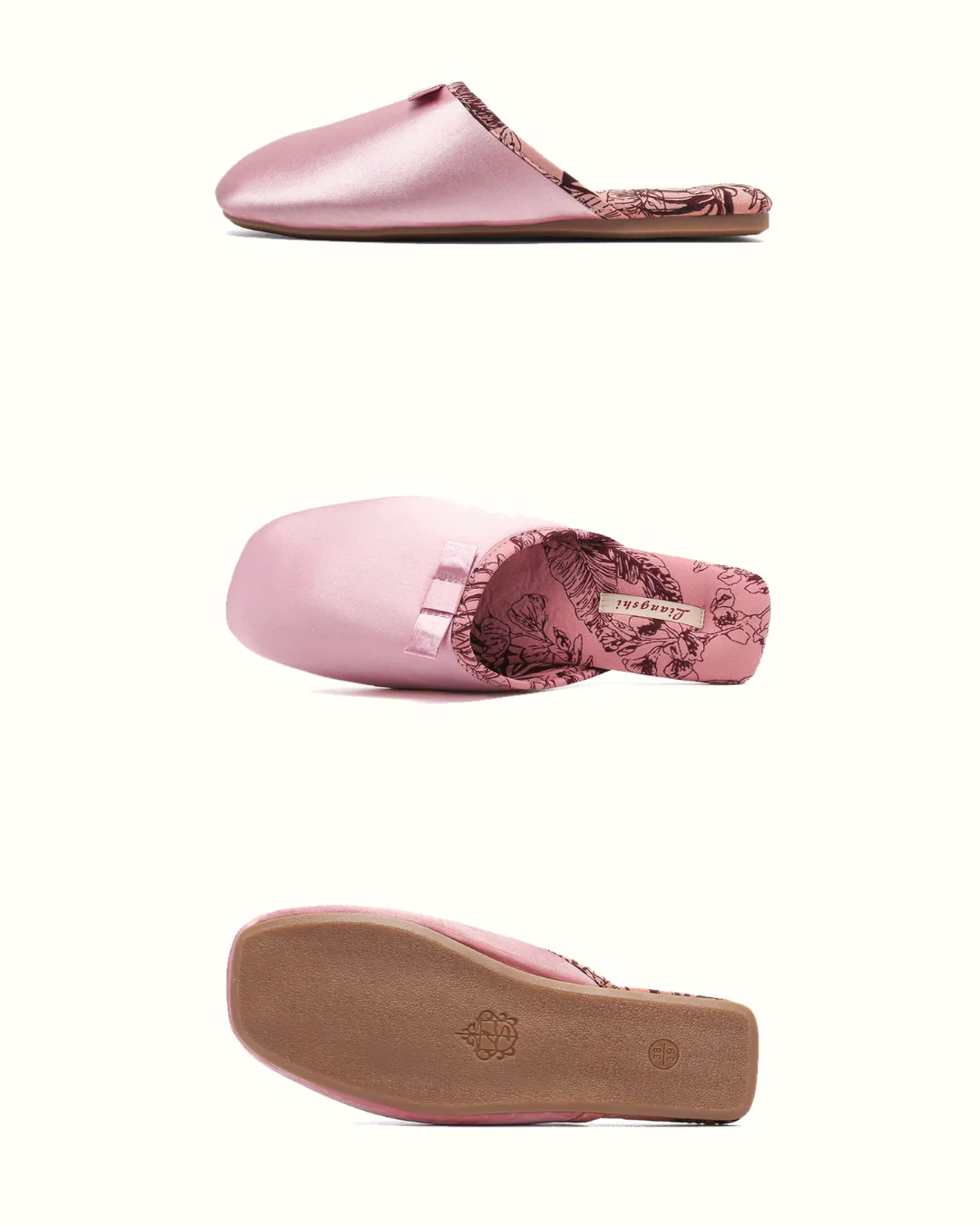 Peony Garden Satin Women Silk Indoor Slippers - Image 12