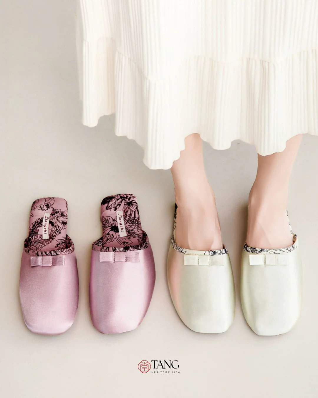 Peony Garden Satin Women Silk Indoor Slippers - Image 4