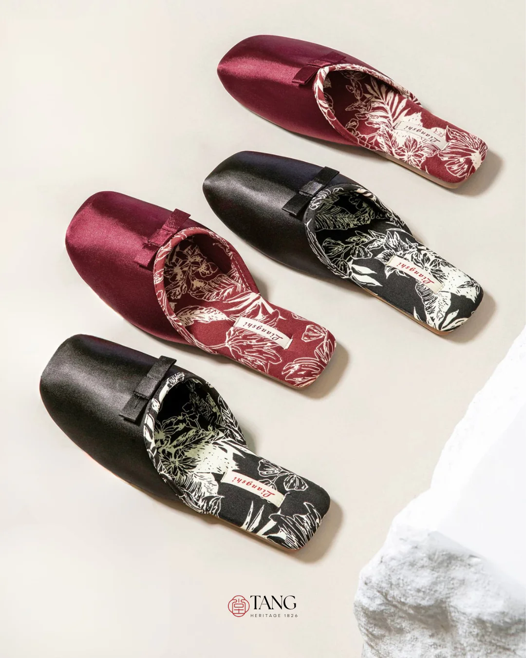 Peony Garden Satin Women Silk Indoor Slippers - Image 7