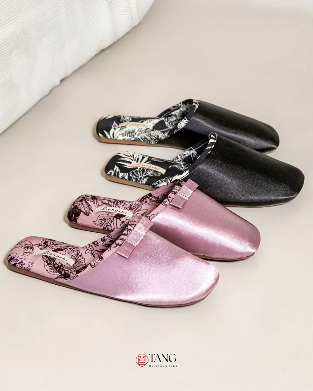 Peony Garden Satin Women Silk Indoor Slippers - Image 8