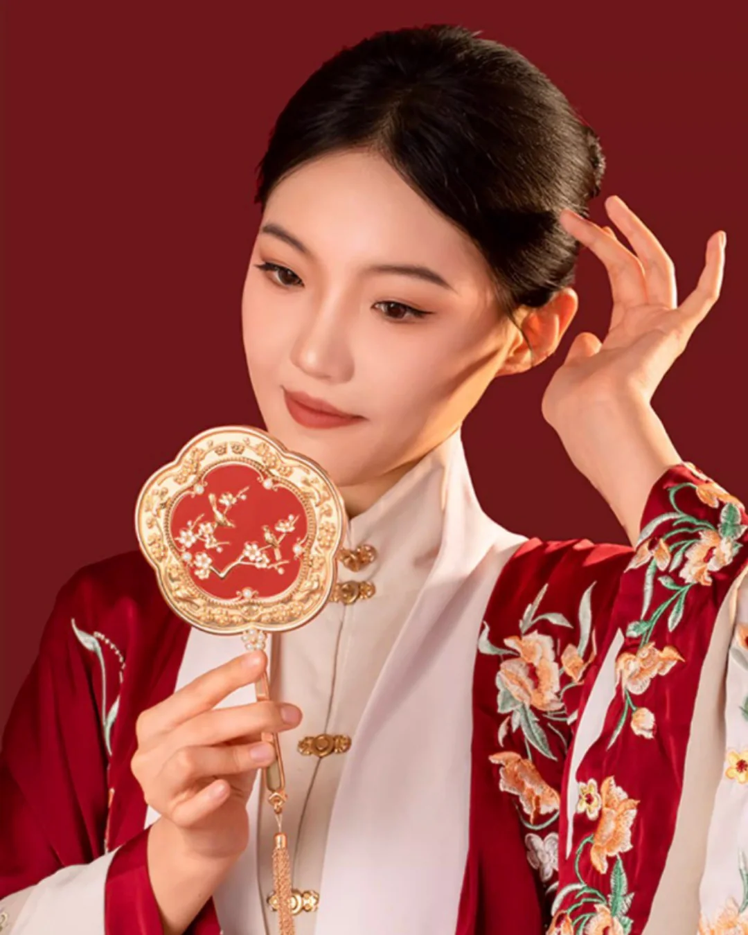 Plum Blessing Hand Mirror & Comb Set - Image 11