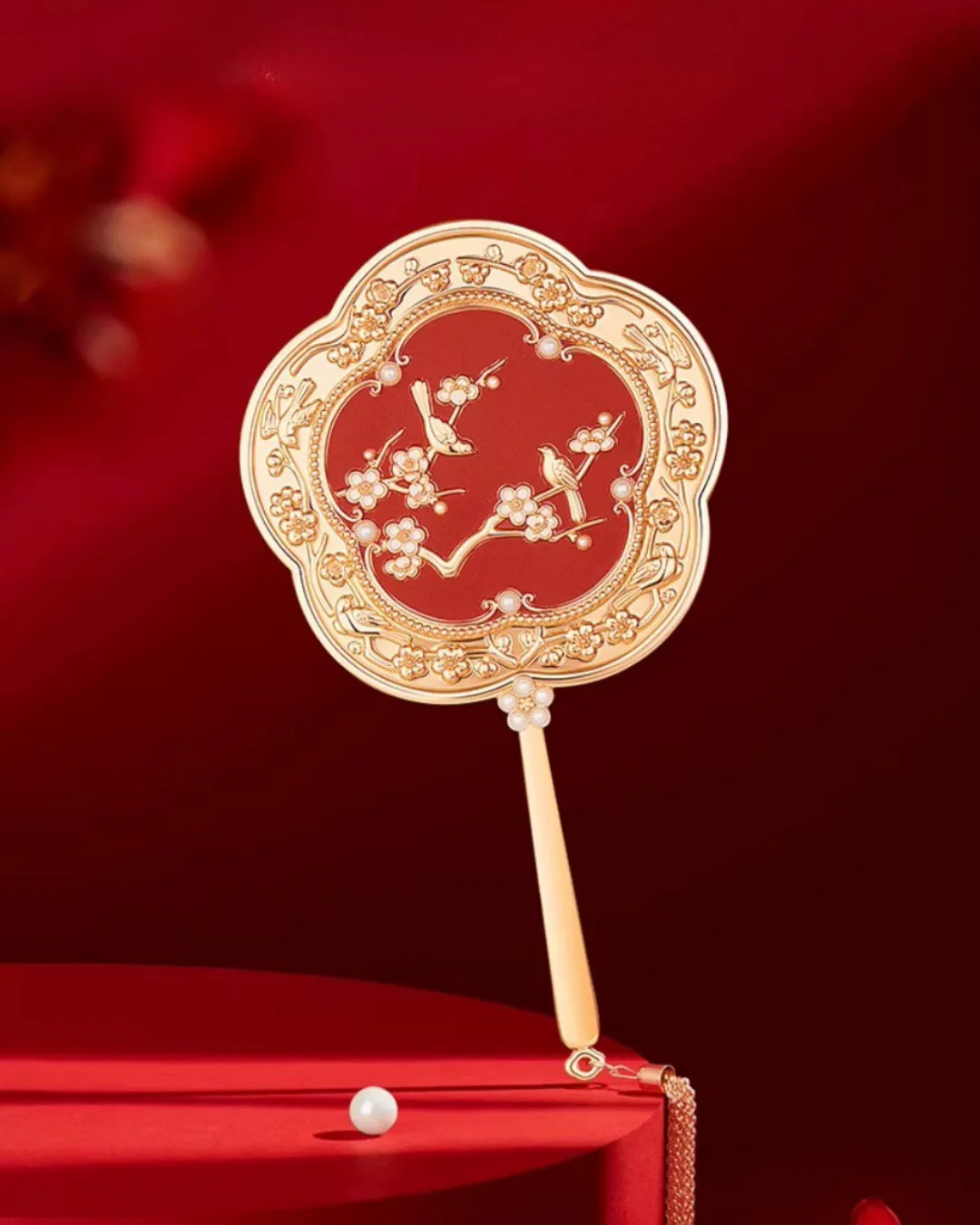 Plum Blessing Hand Mirror & Comb Set - Image 3