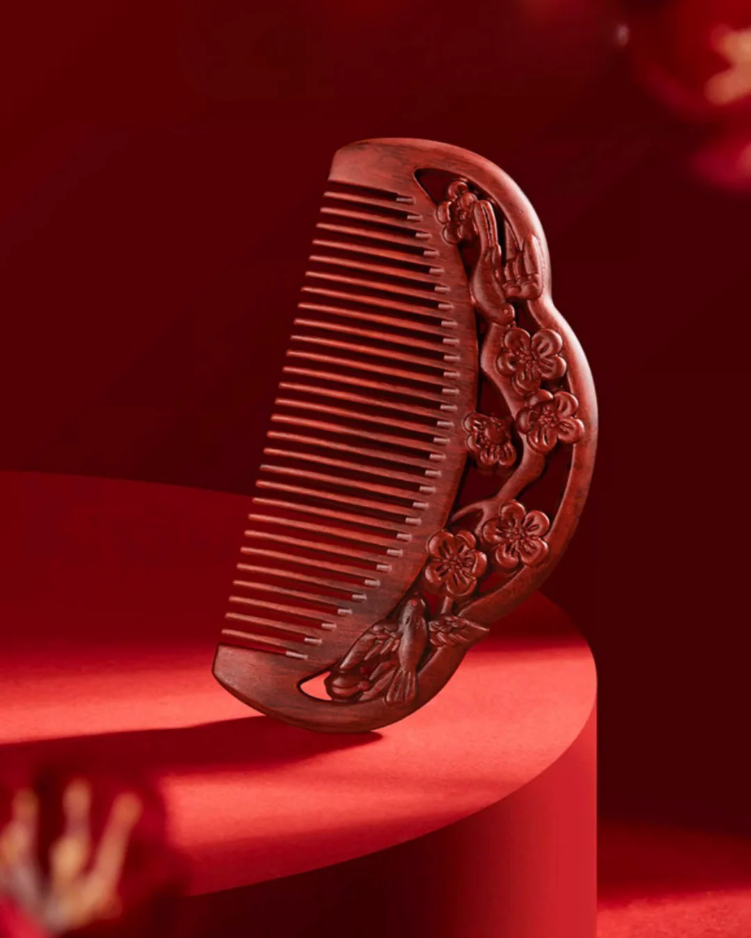 Plum Blessing Hand Mirror & Comb Set - Image 4
