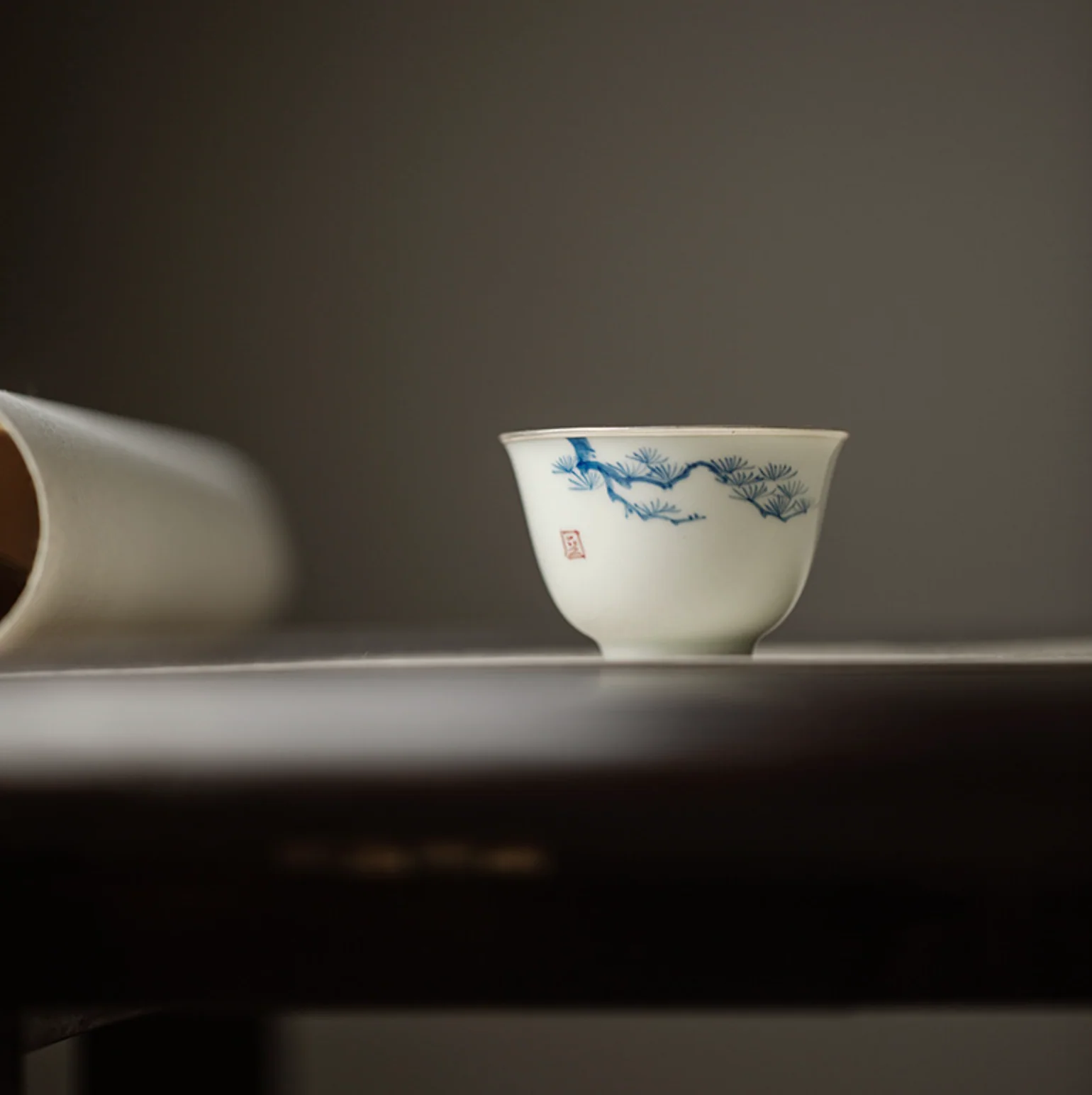 Qing Hua 3-Set Silver Lining Tea Cups - Image 10