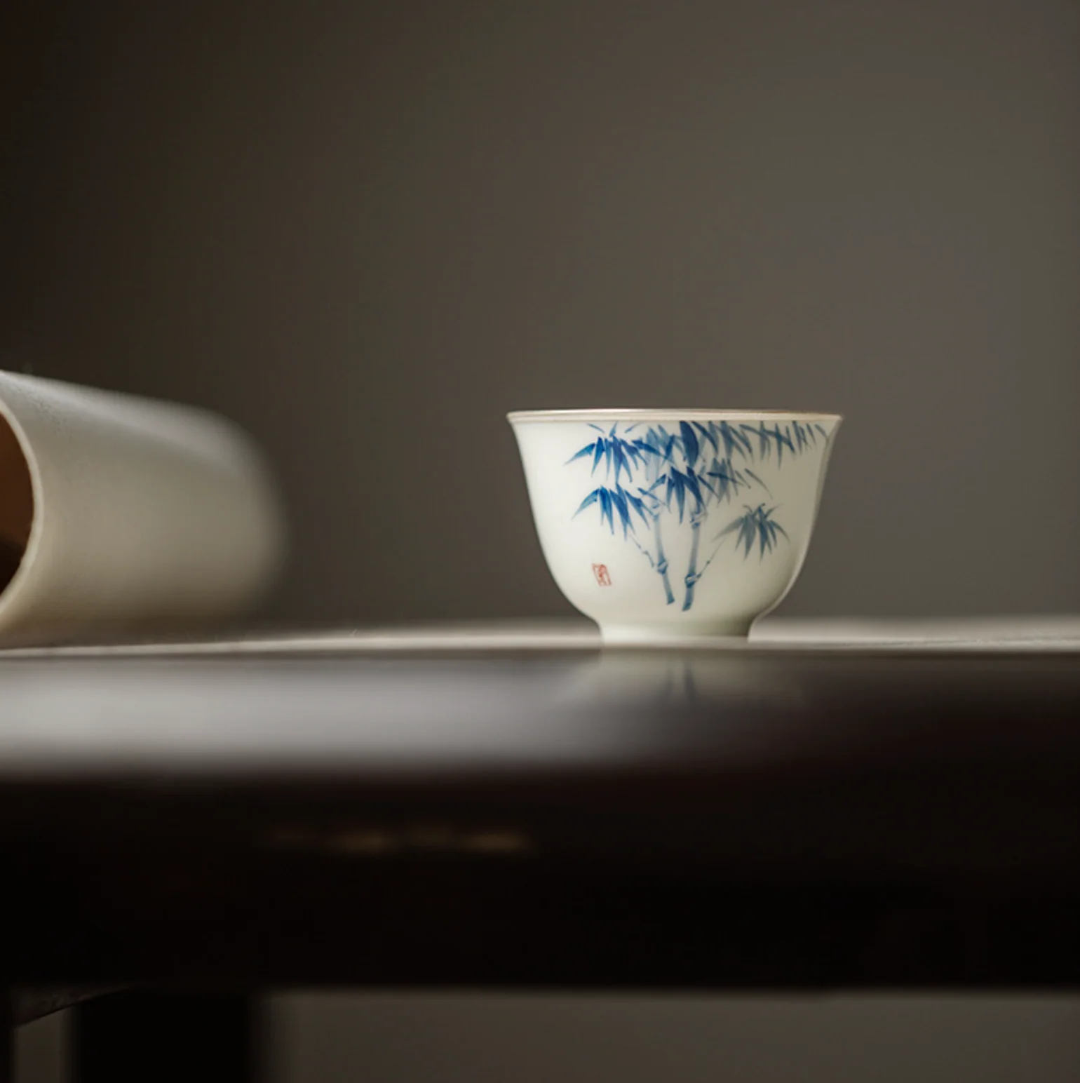 Qing Hua 3-Set Silver Lining Tea Cups - Image 11