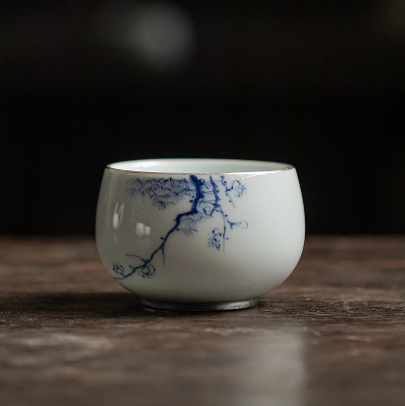 Qing Hua Bamboo Round Tea Cup - Image 6