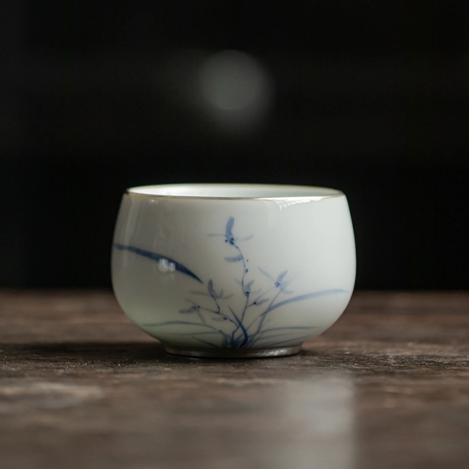 Qing Hua Bamboo Round Tea Cup - Image 7