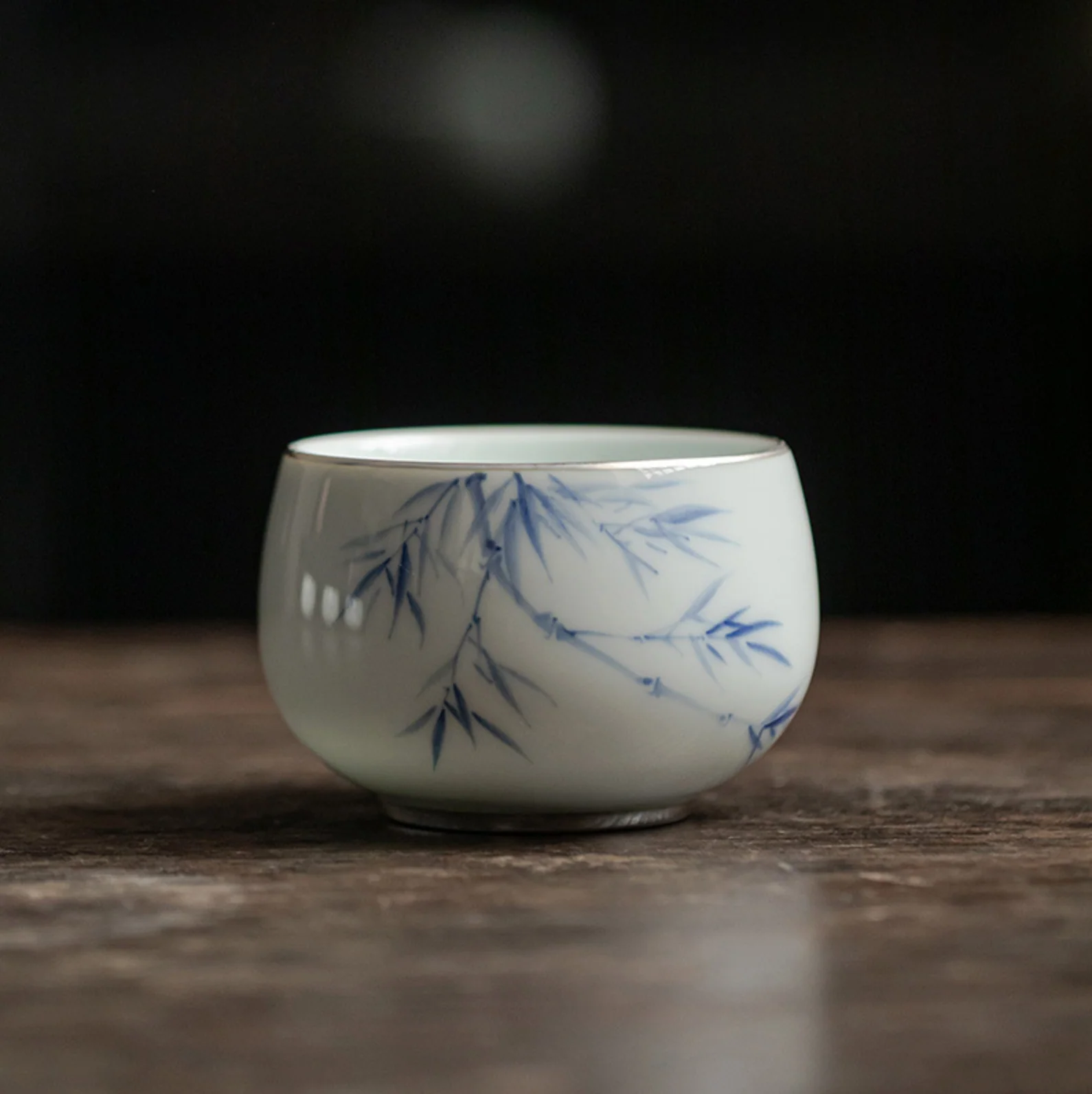 Qing Hua Bamboo Round Tea Cup - Image 8